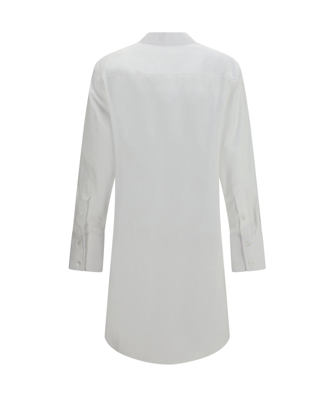 MAISON MARGIELA Белое хлопковое повседневное платье, фото 2