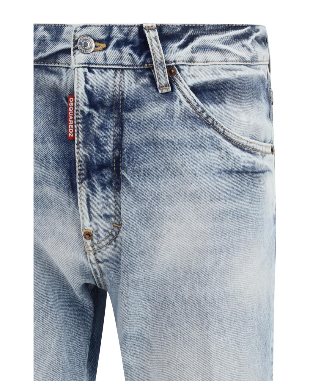 DSQUARED2 Голубые хлопковые джинсы скинни, фото 3