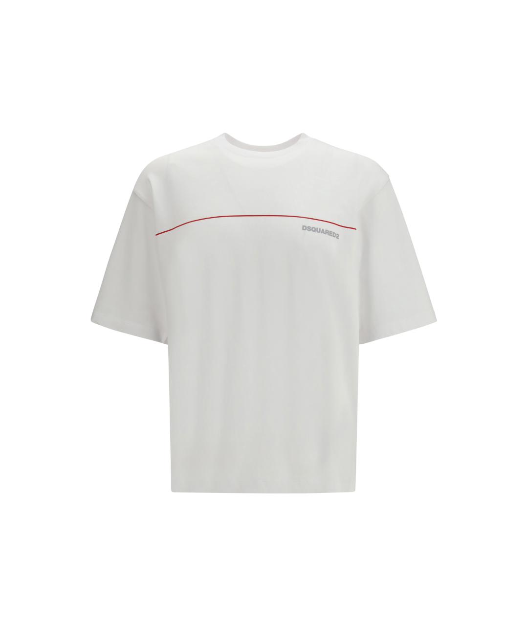 DSQUARED2 Белая хлопковая футболка, фото 4