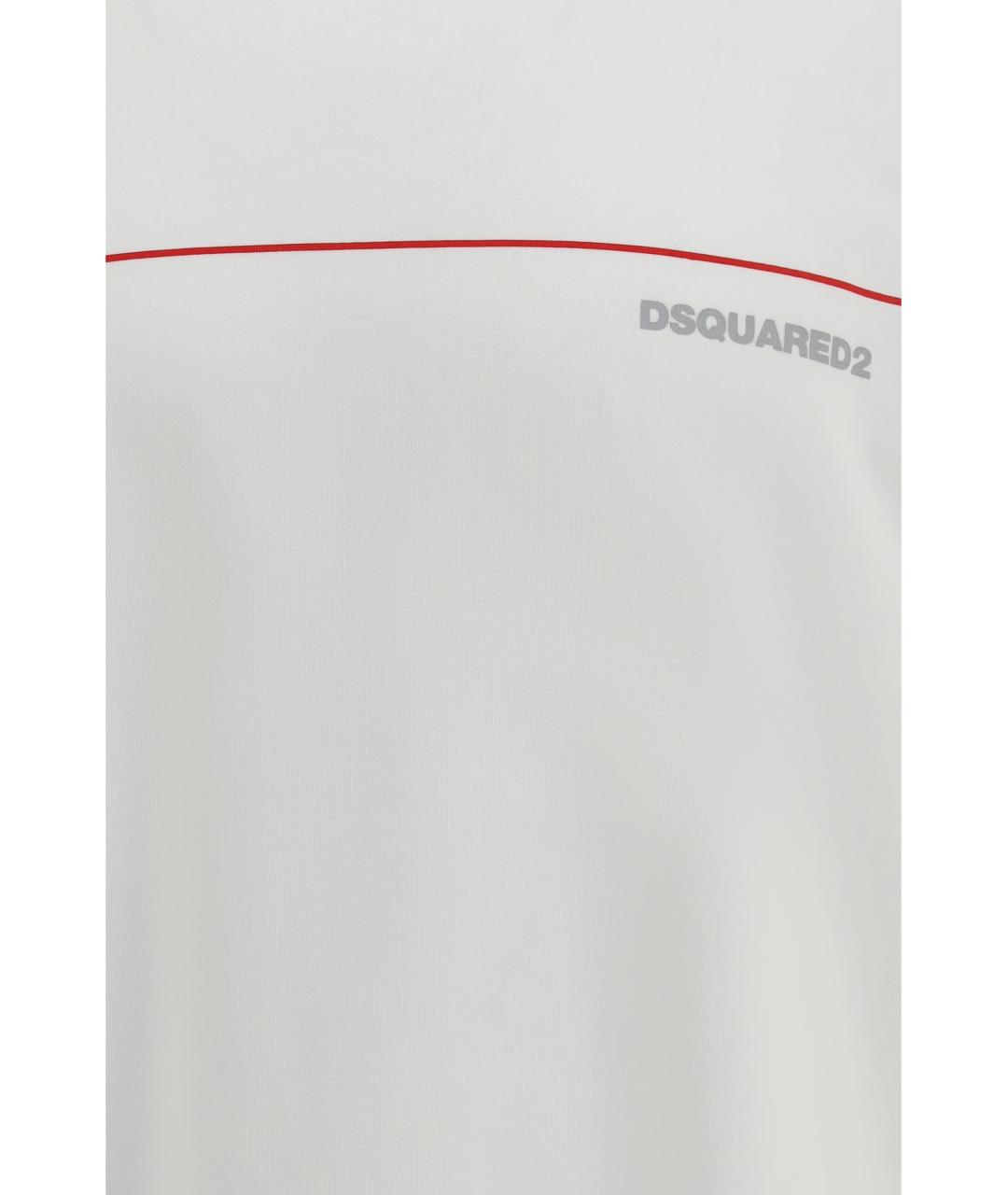 DSQUARED2 Белая хлопковая футболка, фото 3