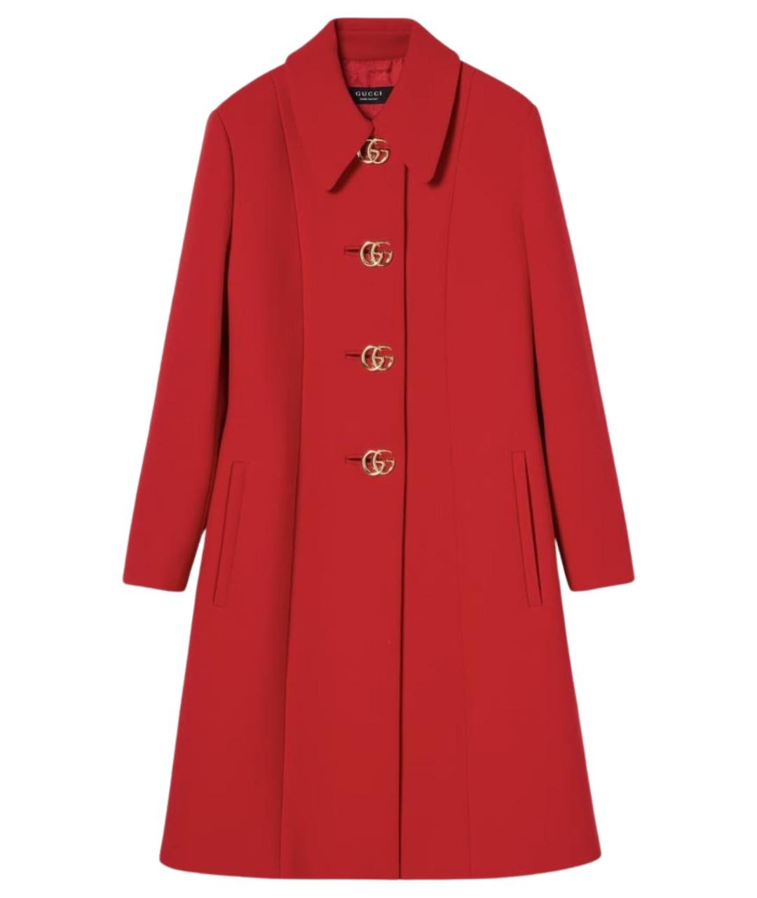 GUCCI Красное шерстяное пальто, фото 1
