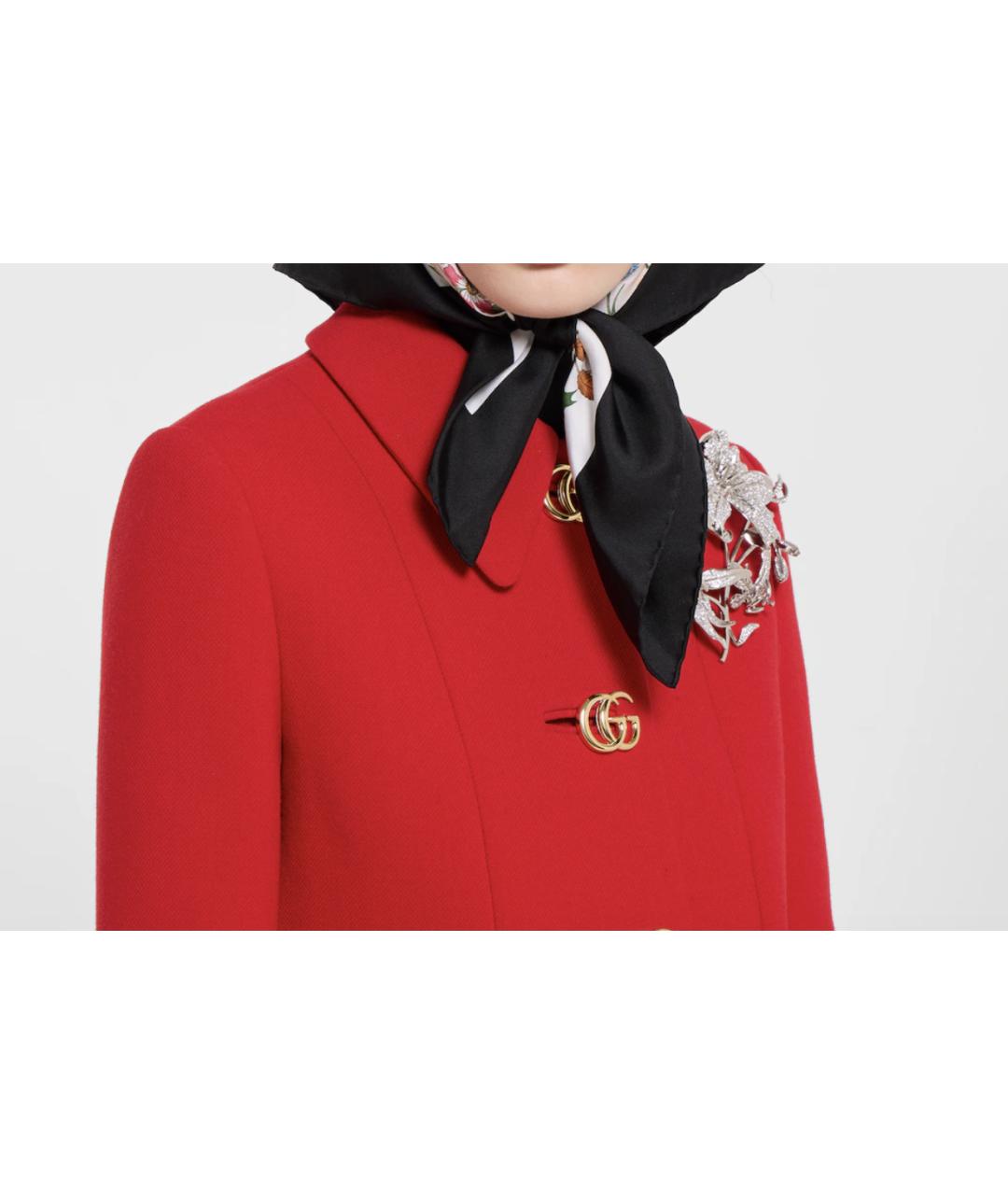 GUCCI Красное шерстяное пальто, фото 3