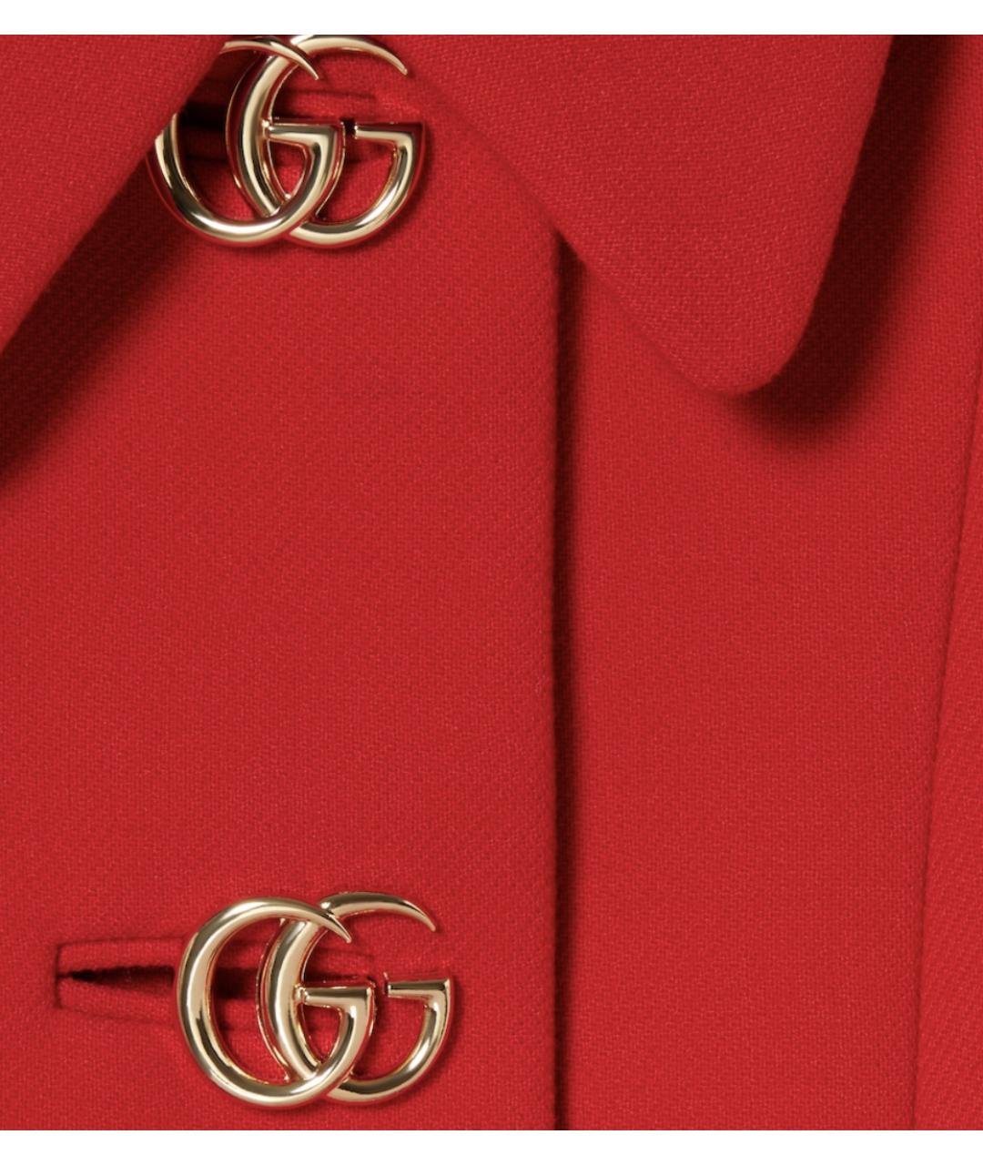 GUCCI Красное шерстяное пальто, фото 5
