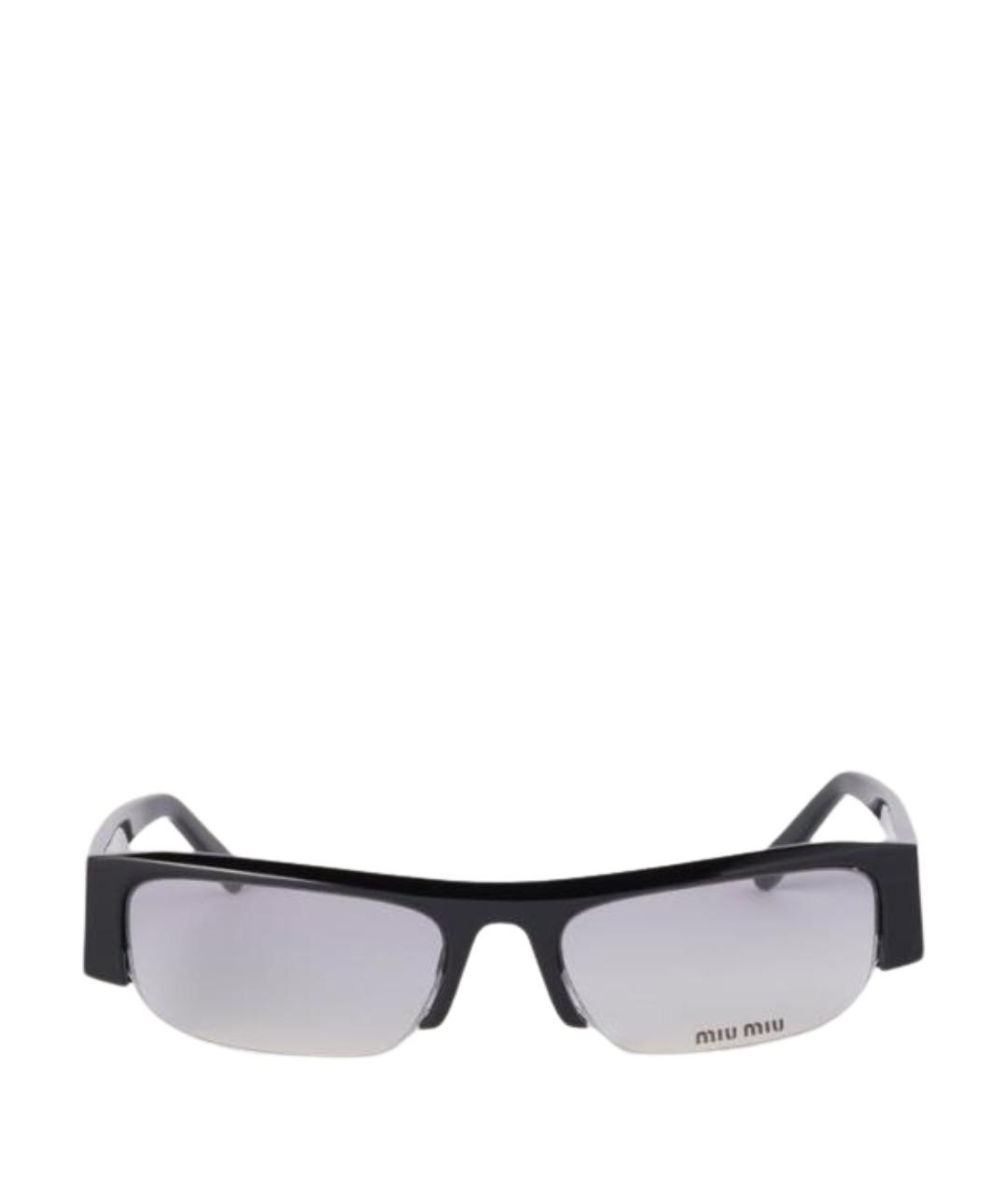 MIU MIU Черные пластиковые солнцезащитные очки, фото 1