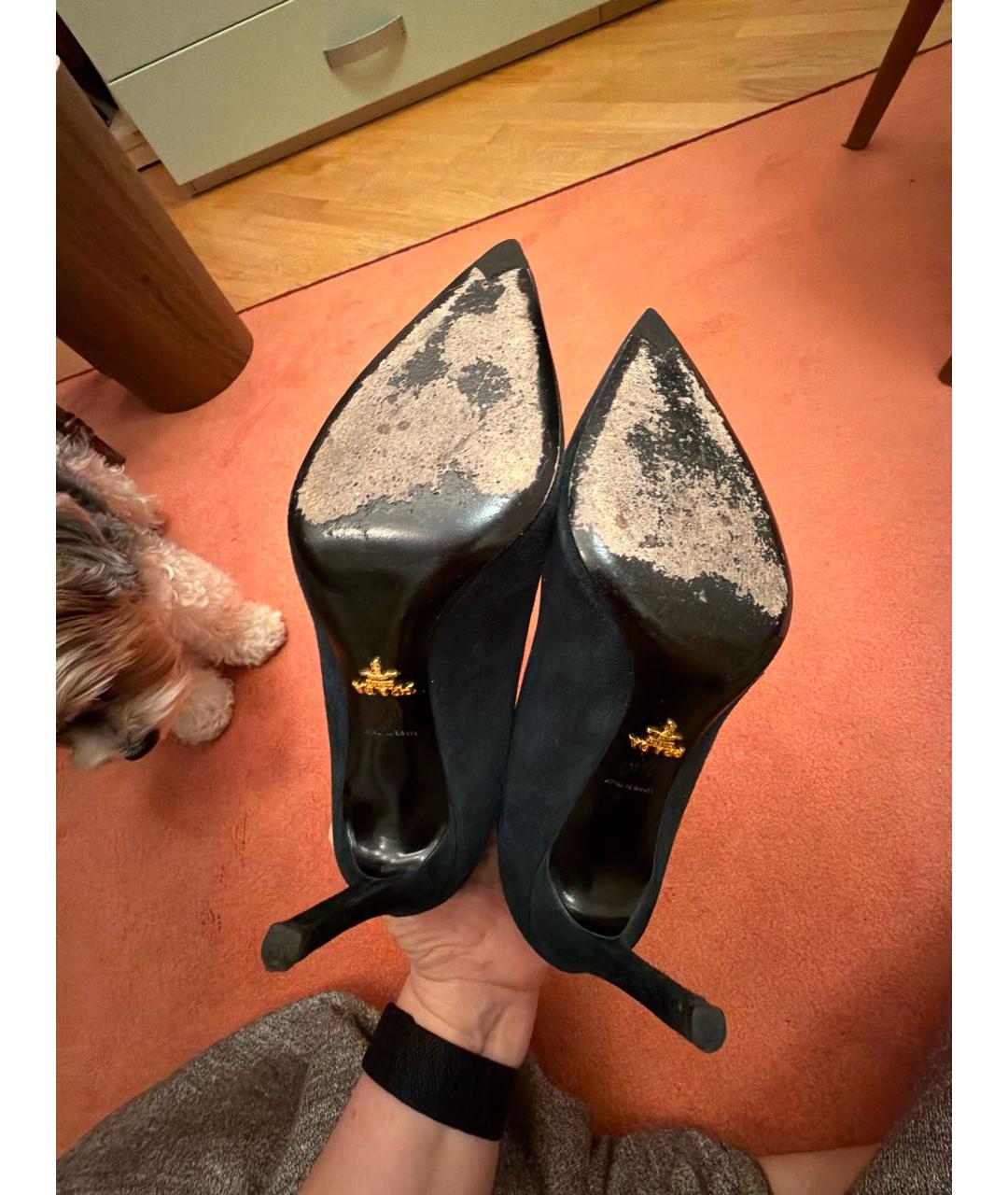 PRADA Зеленые замшевые туфли, фото 4