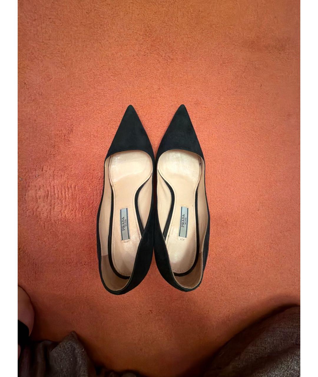 PRADA Зеленые замшевые туфли, фото 3