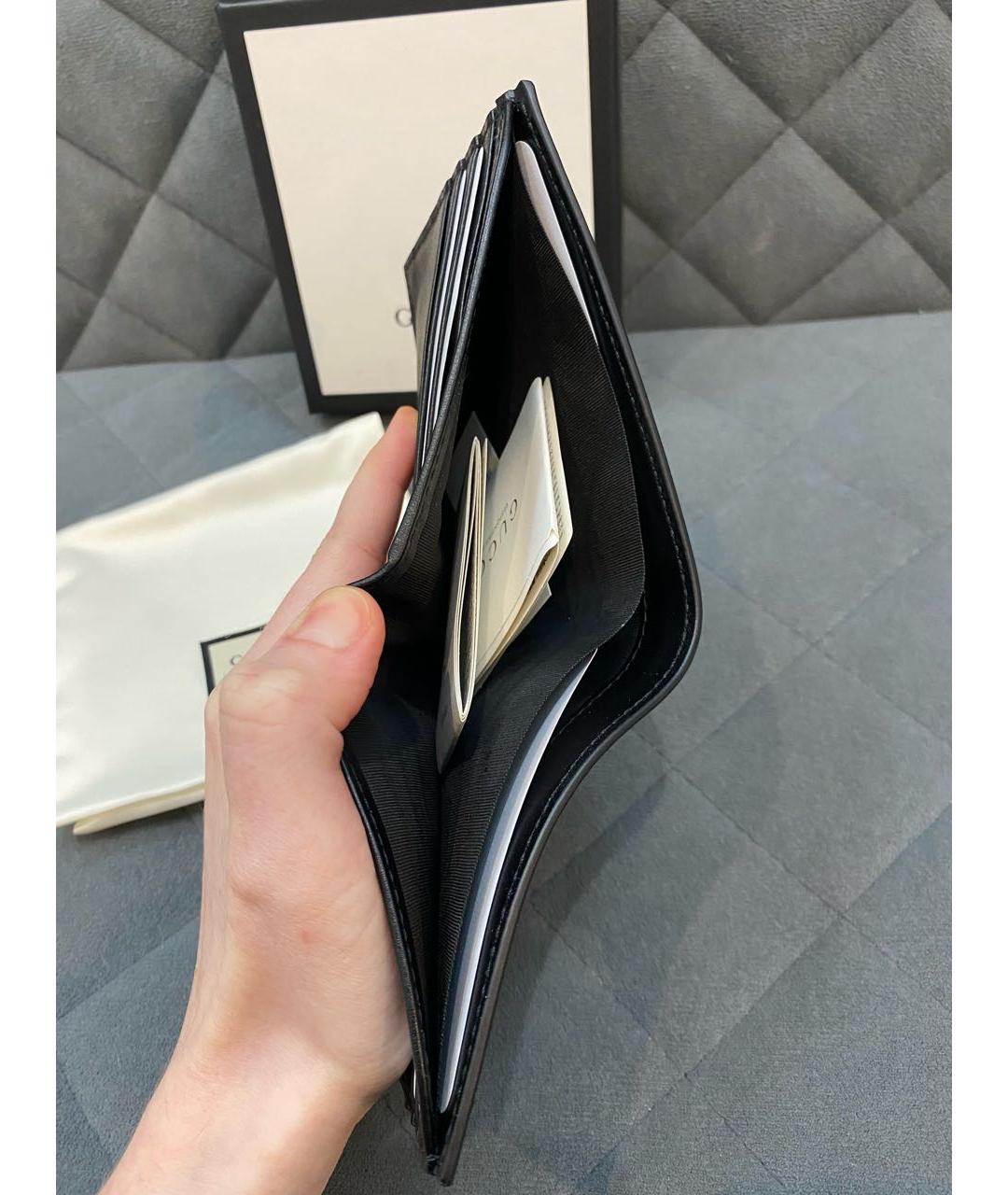 GUCCI Черный кожаный кошелек, фото 3