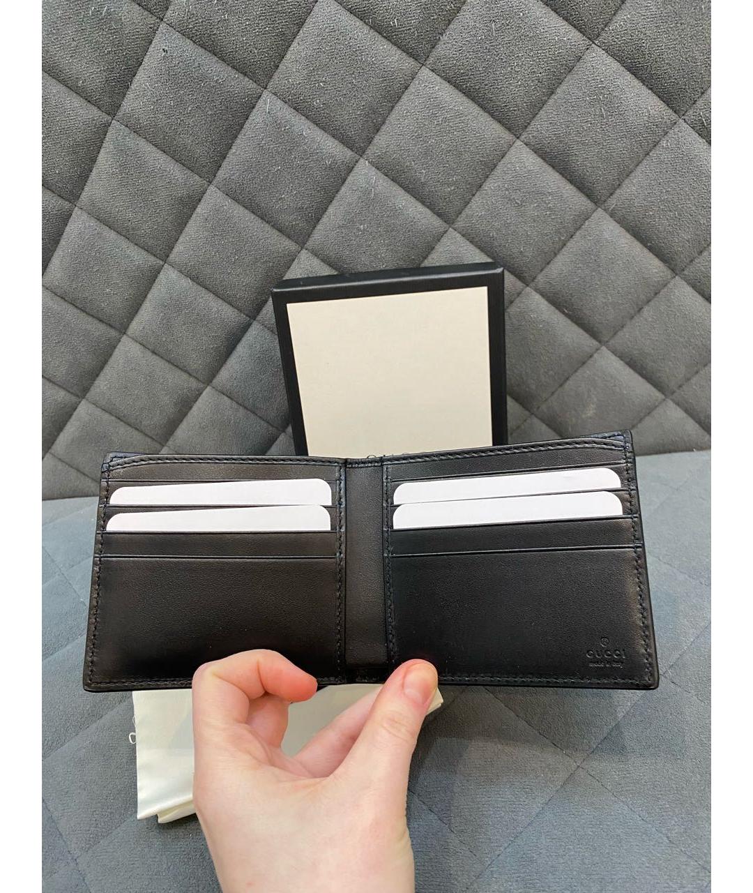 GUCCI Черный кожаный кошелек, фото 2