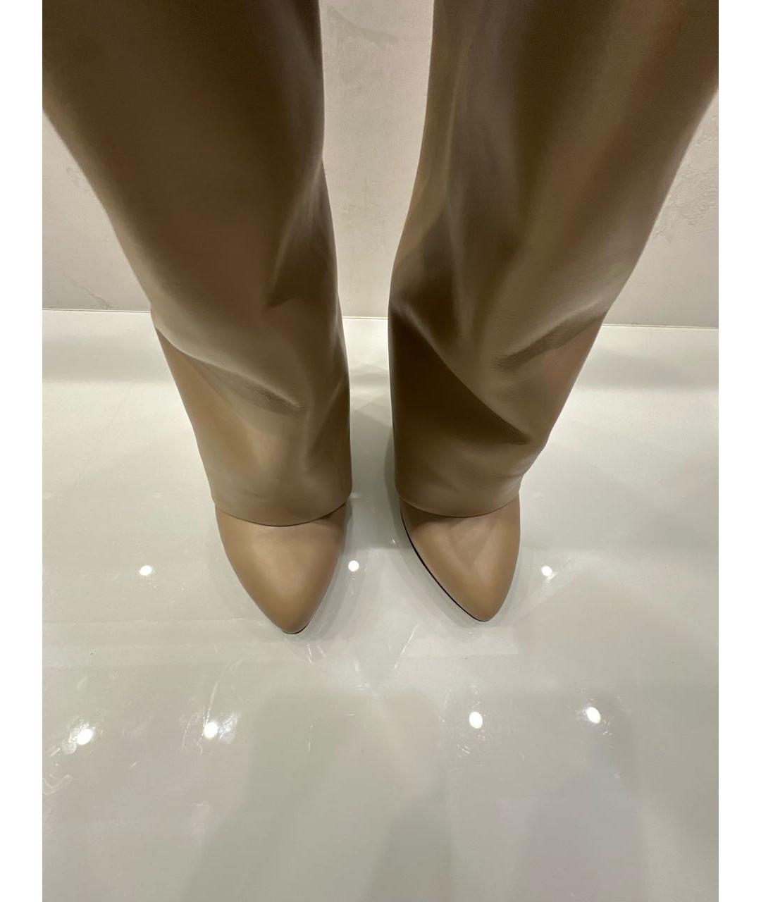 GIVENCHY Бежевые кожаные сапоги, фото 3