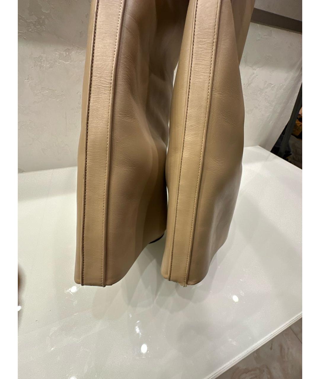 GIVENCHY Бежевые кожаные сапоги, фото 4