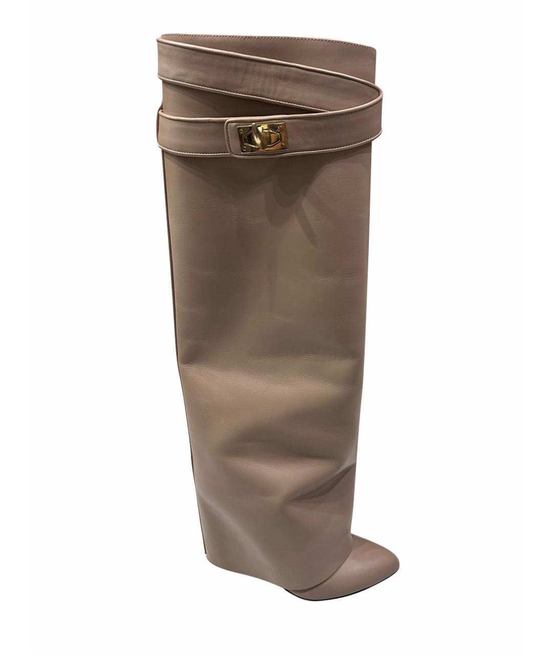 GIVENCHY Бежевые кожаные сапоги, фото 1