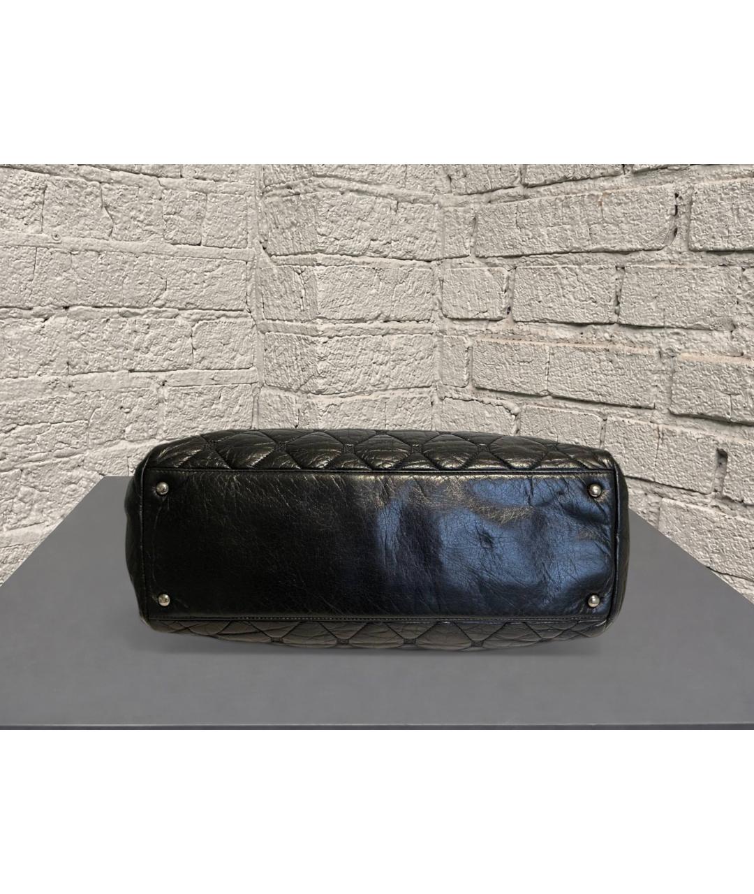 CHANEL Черная кожаная сумка тоут, фото 4