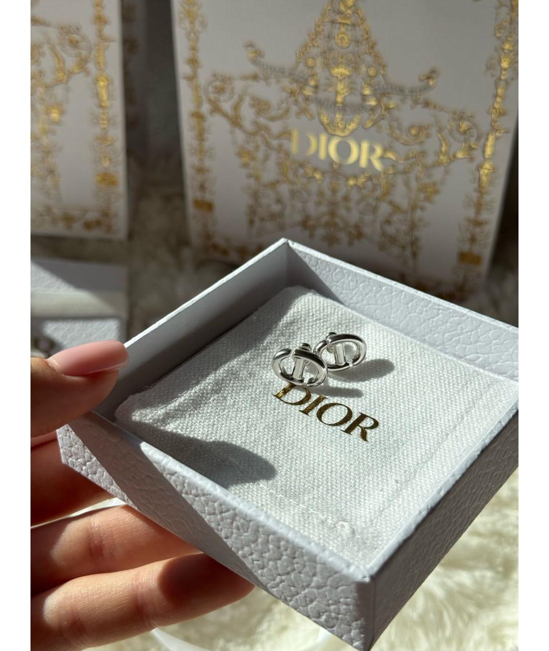 CHRISTIAN DIOR Серебряные металлические серьги, фото 5