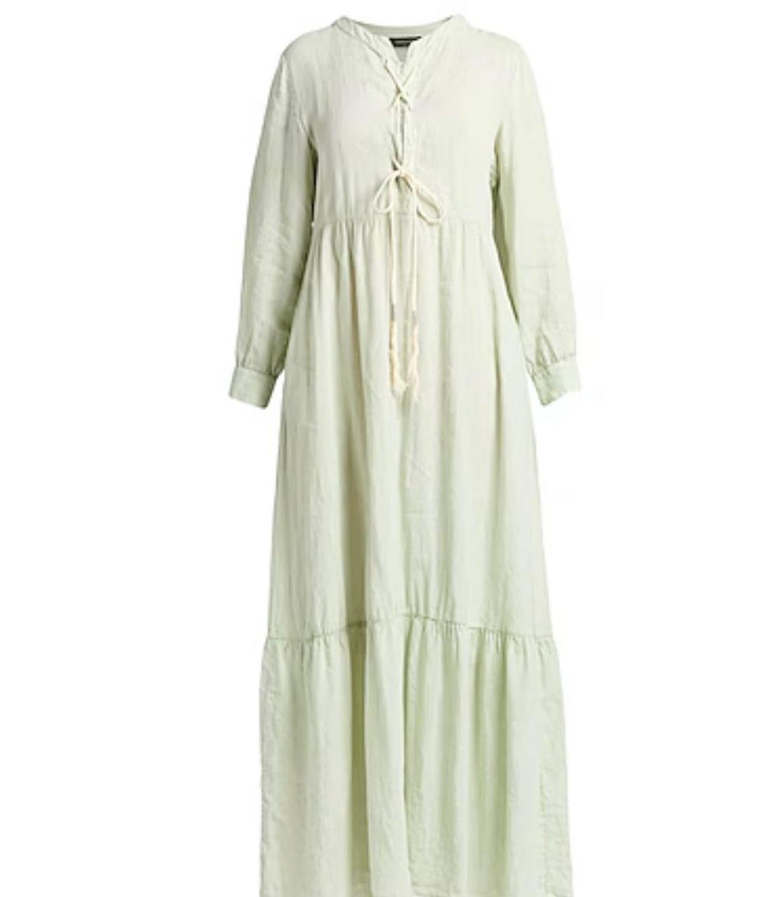 FABIANA FILIPPI Зеленые льняное повседневное платье, фото 9