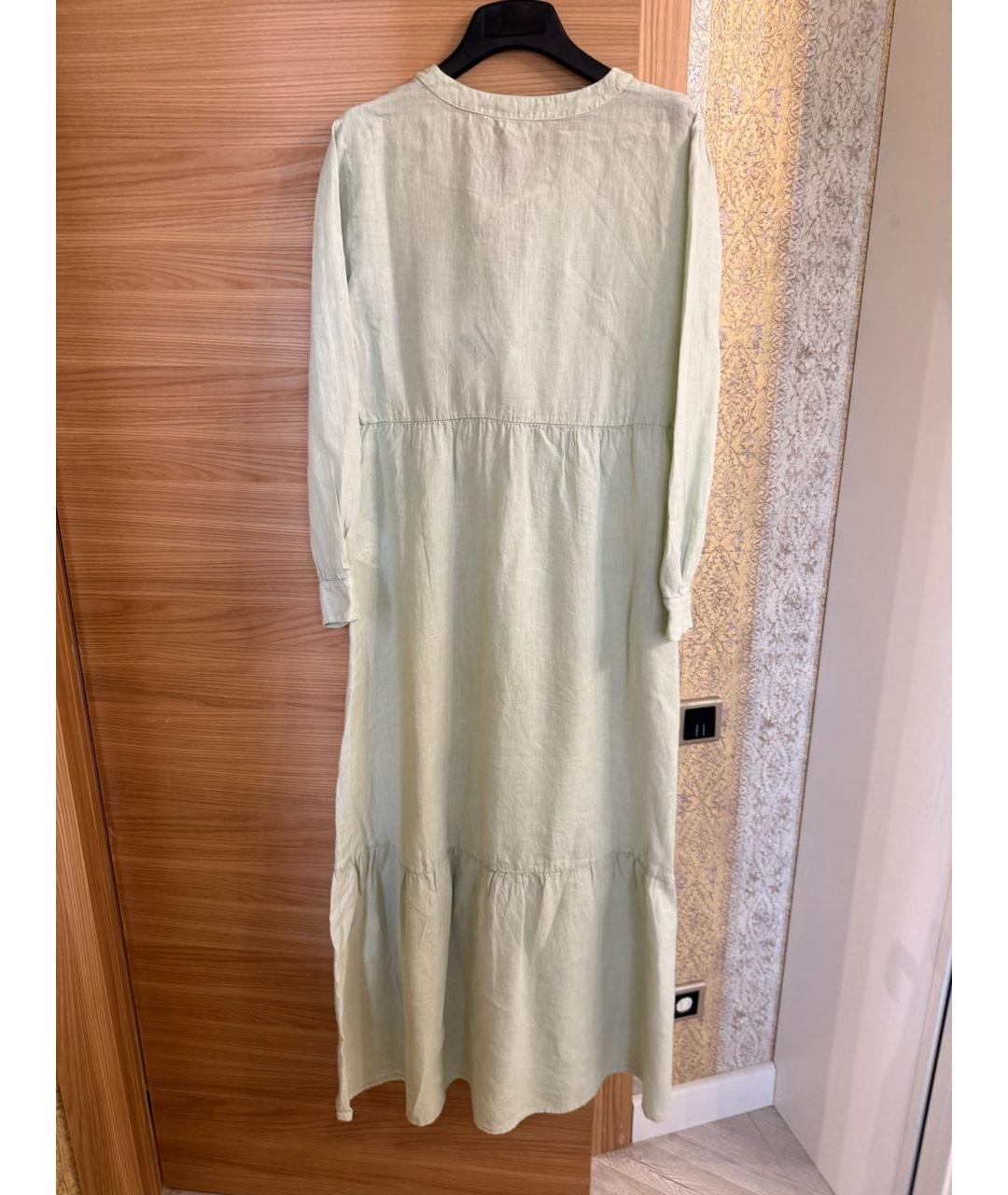 FABIANA FILIPPI Зеленые льняное повседневное платье, фото 6