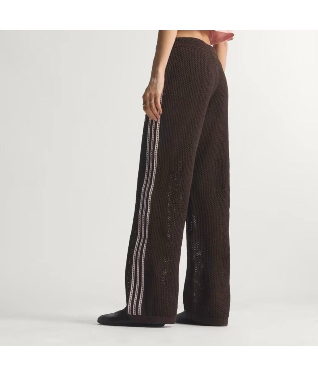 ADIDAS Коричневые хлопковые спортивные брюки и шорты, фото 3