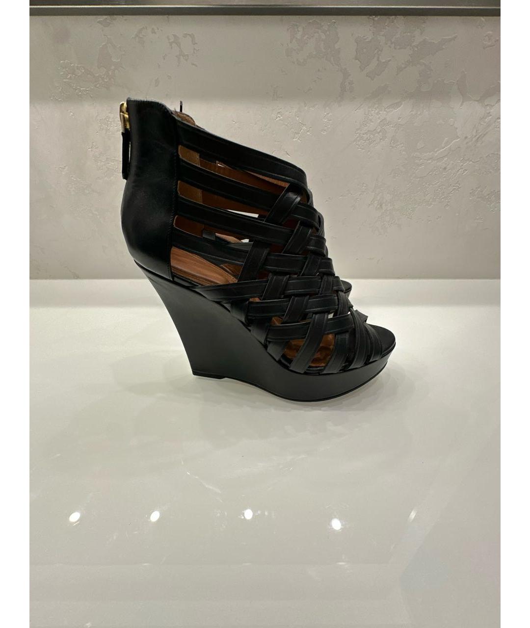 GIVENCHY Черные кожаные босоножки, фото 5