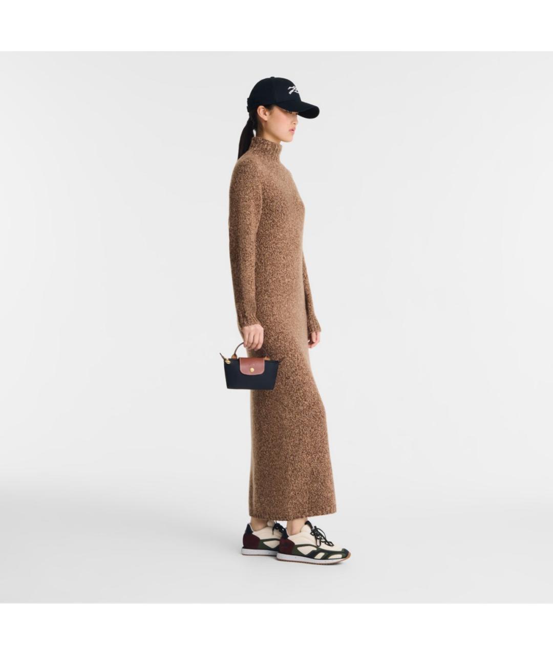 LONGCHAMP Черная тканевая сумка через плечо, фото 2