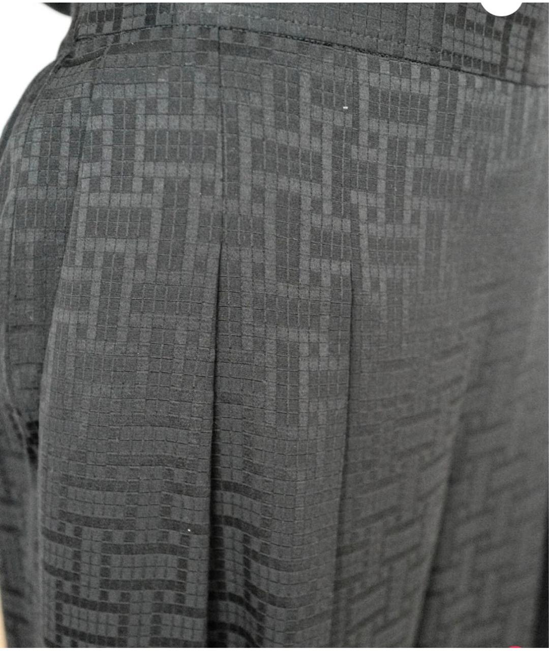 HERMES Черные шелковые брюки широкие, фото 7