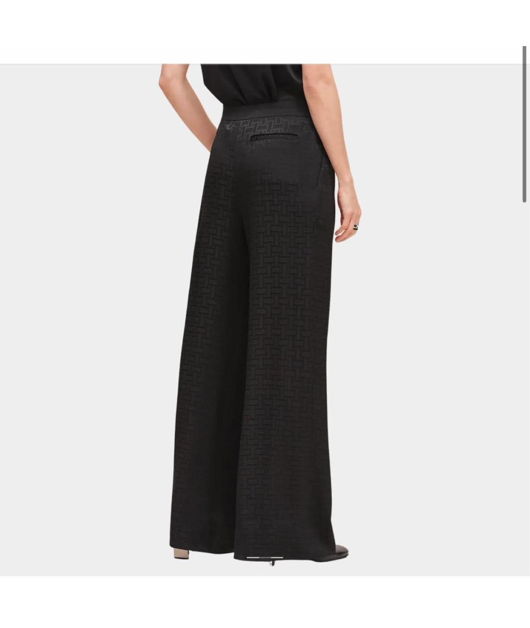 HERMES Черные шелковые брюки широкие, фото 6