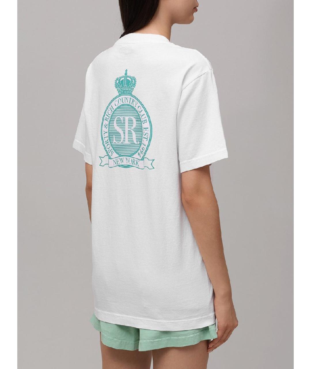 SPORTY AND RICH Белая хлопковая футболка, фото 6