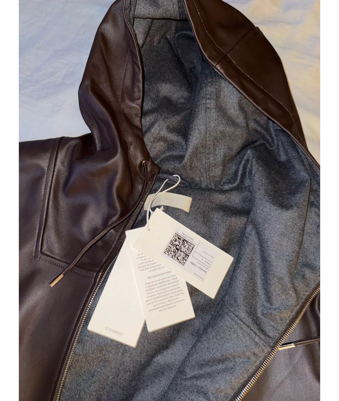 12 STOREEZ Коричневая кожаная куртка, фото 3