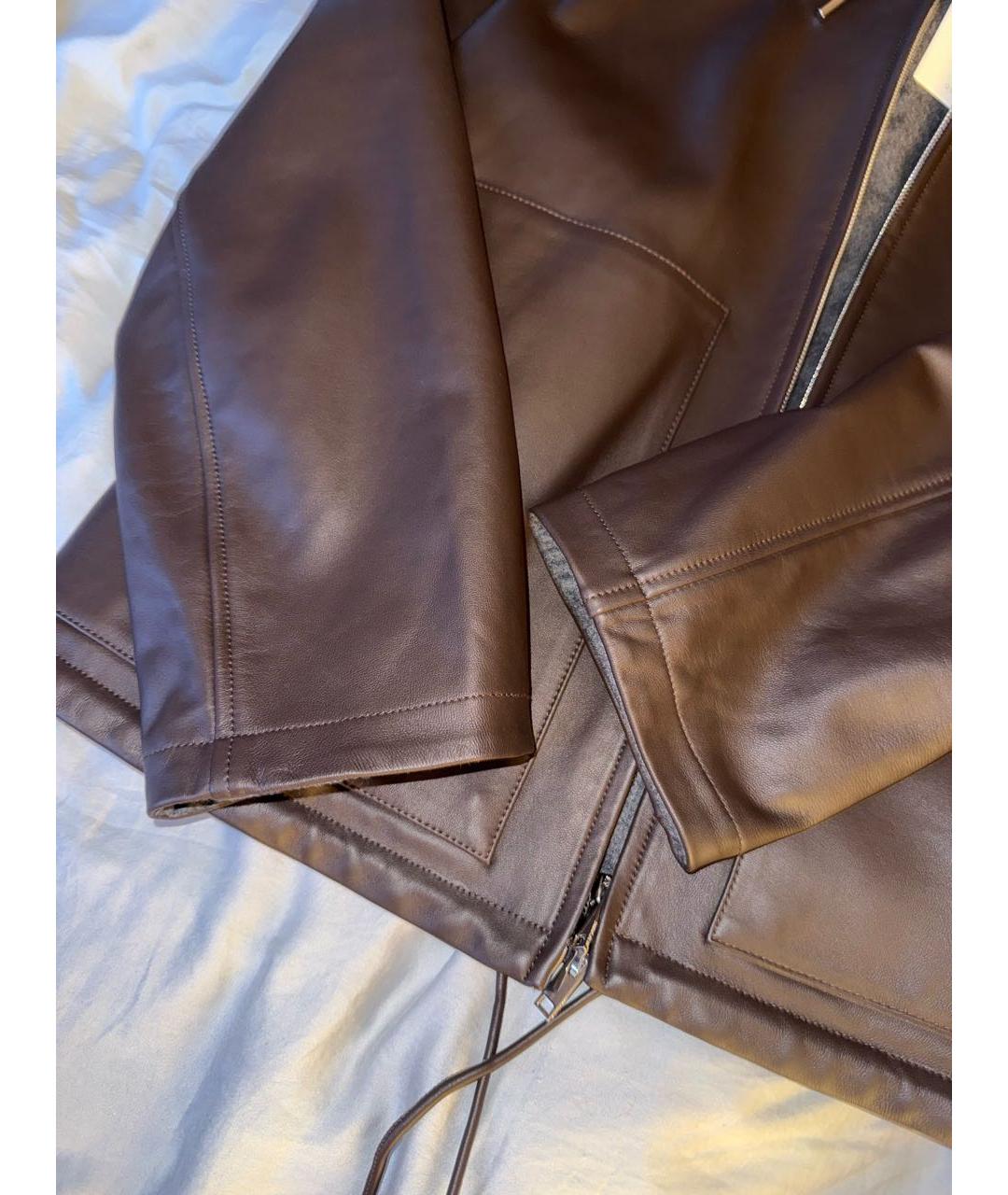 12 STOREEZ Коричневая кожаная куртка, фото 4
