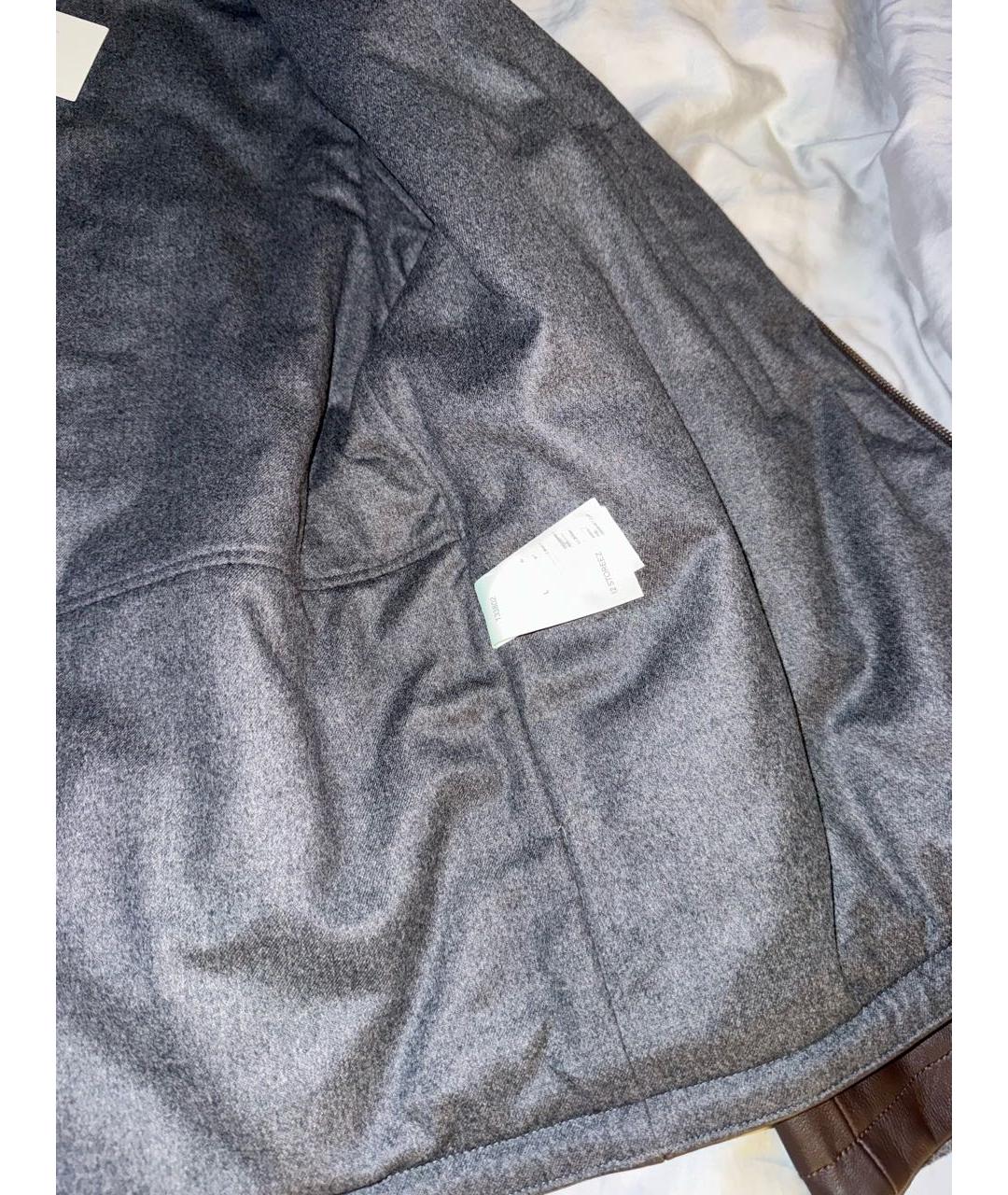 12 STOREEZ Коричневая кожаная куртка, фото 5