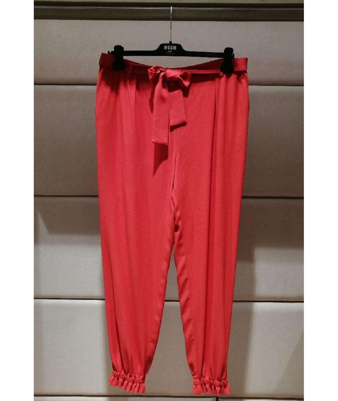 MSGM Красные брюки узкие, фото 3