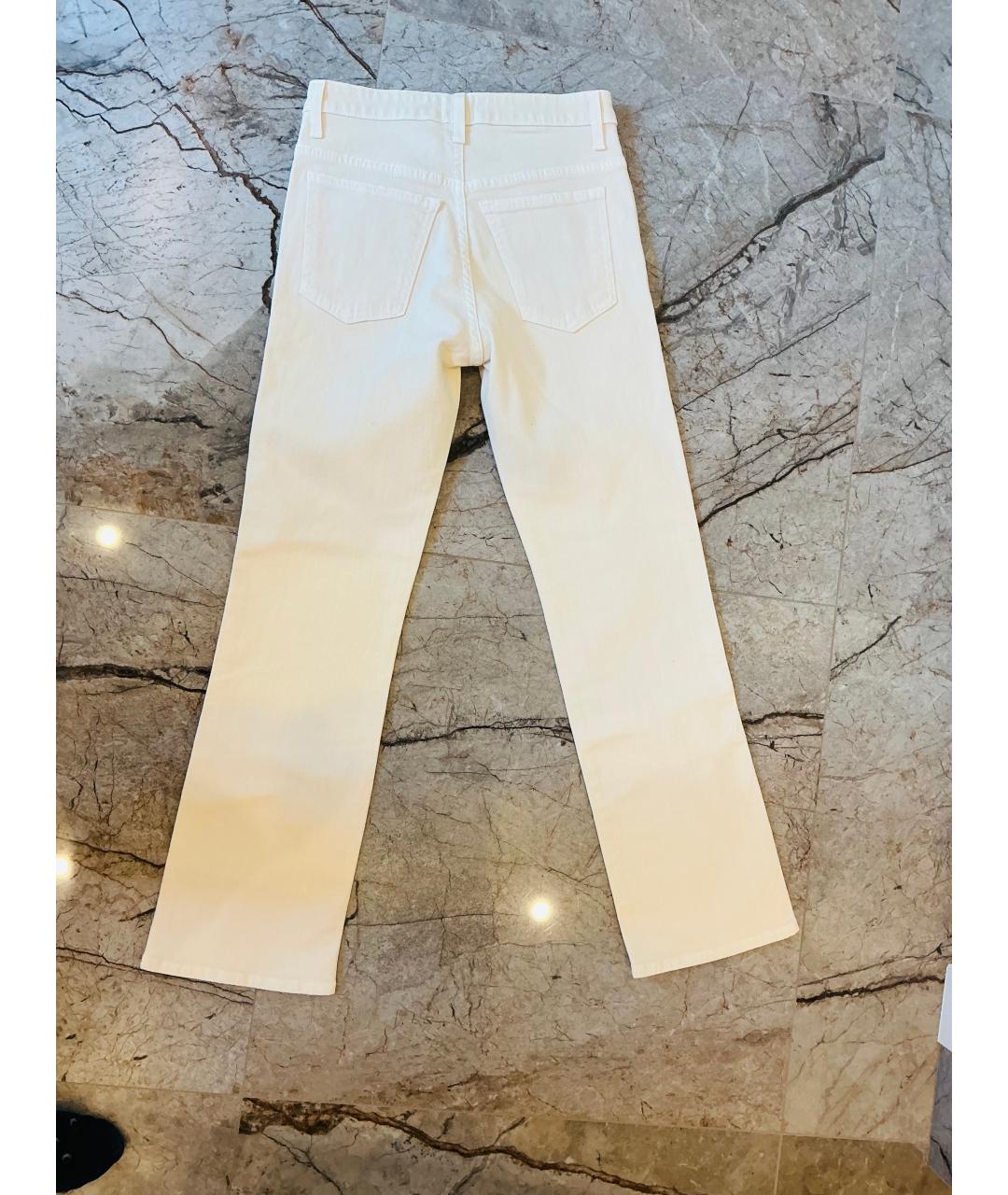 KHAITE Бежевые хлопковые прямые джинсы, фото 2