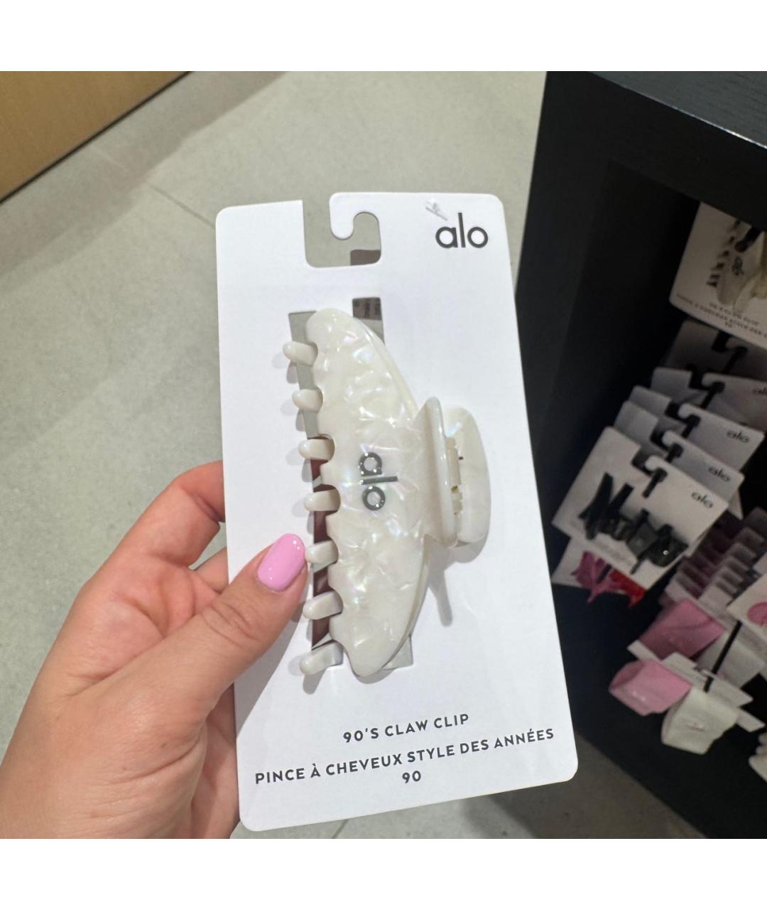 ALO YOGA Белая заколка, фото 4