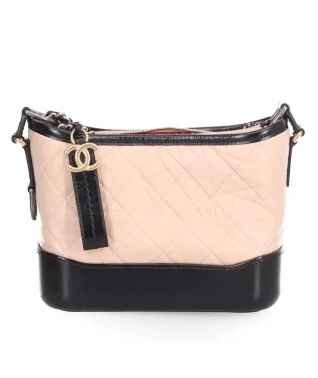 CHANEL Бежевая кожаная сумка через плечо, фото 8