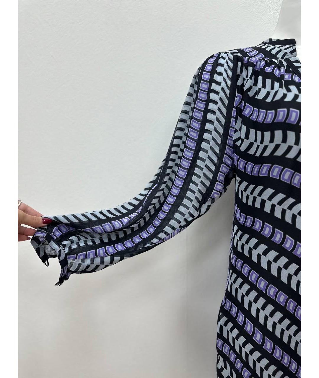 BALENCIAGA Фиолетовое шелковое повседневное платье, фото 6