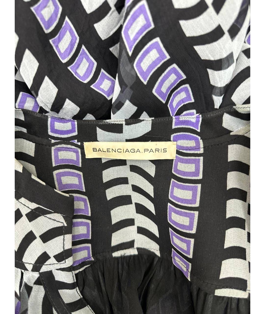 BALENCIAGA Фиолетовое шелковое повседневное платье, фото 3
