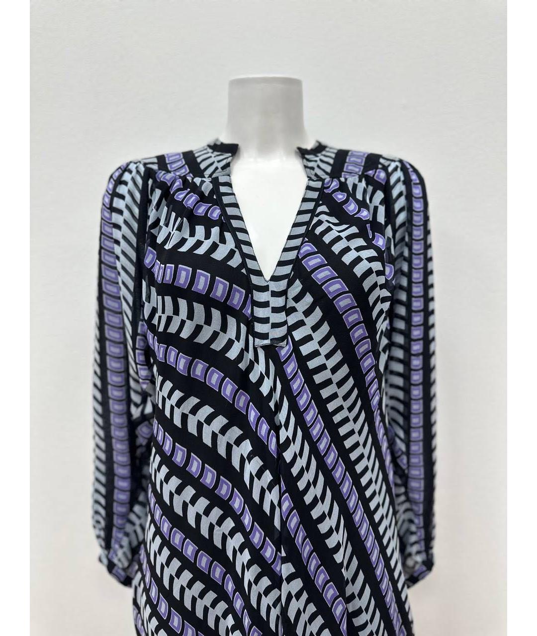 BALENCIAGA Фиолетовое шелковое повседневное платье, фото 4