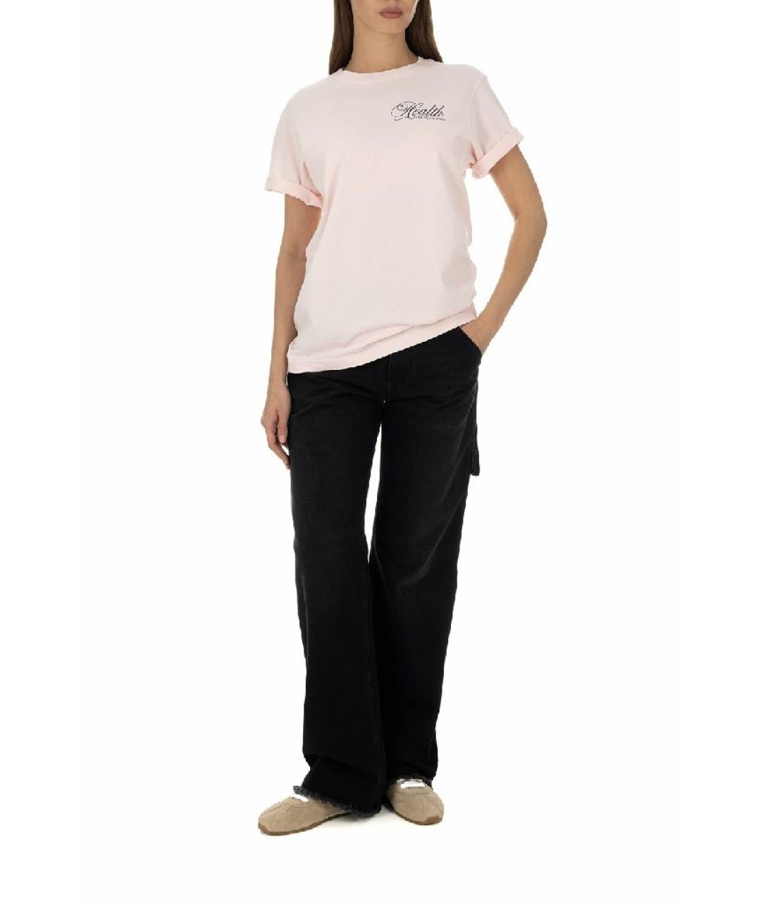 SPORTY AND RICH Розовая хлопковая футболка, фото 4