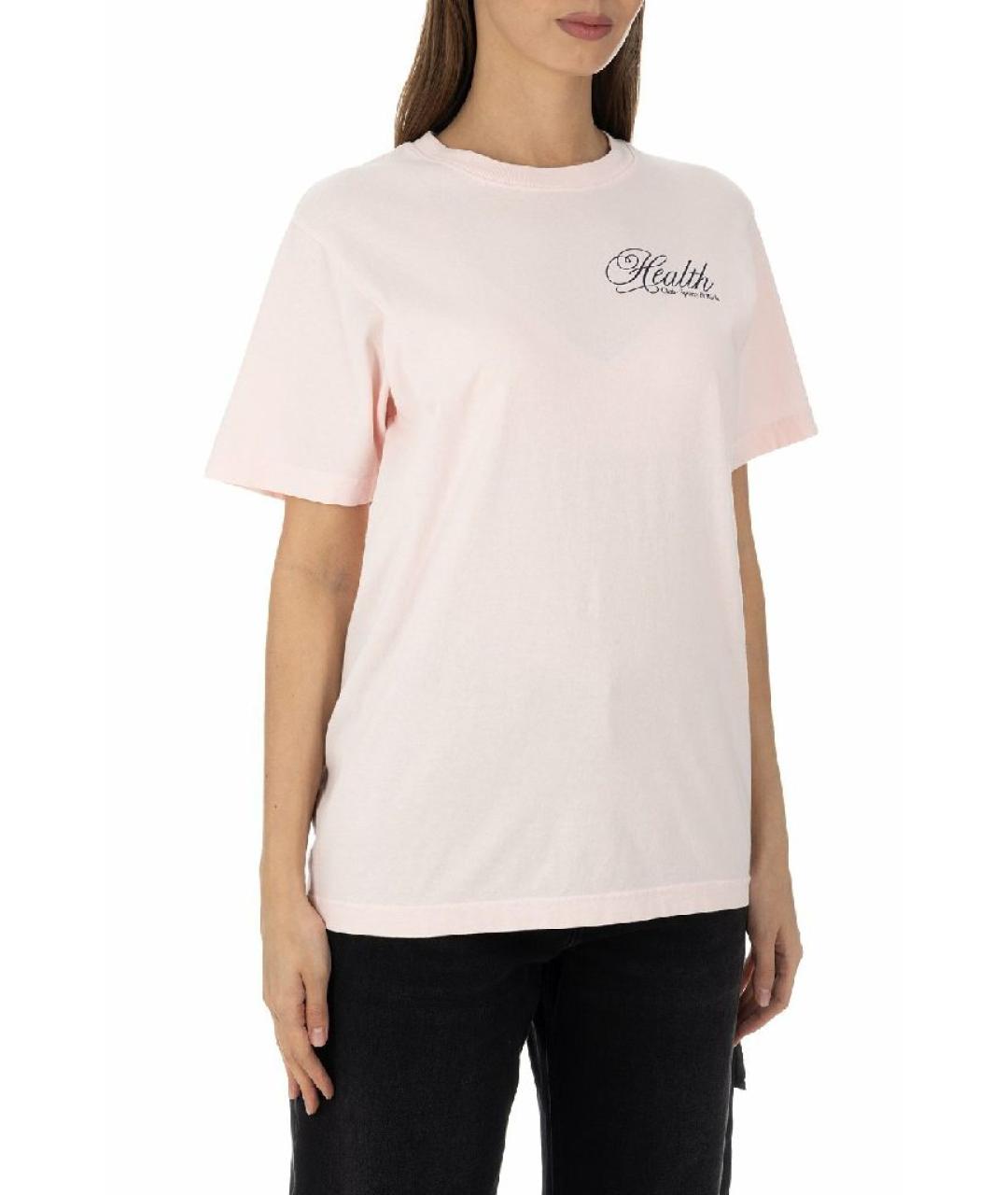 SPORTY AND RICH Розовая хлопковая футболка, фото 6
