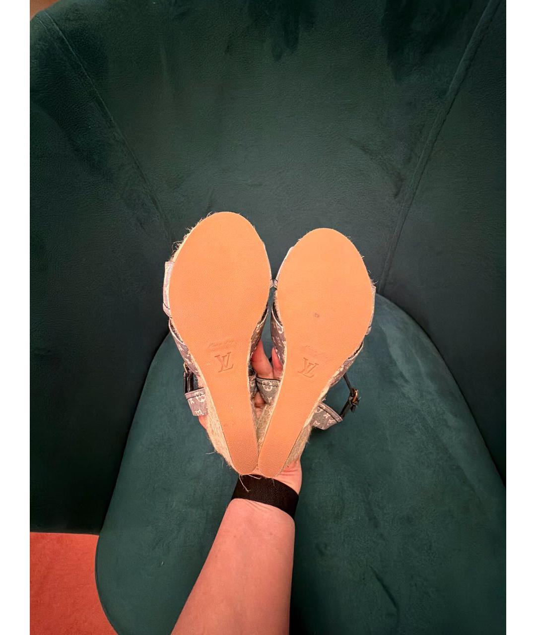 LOUIS VUITTON Мульти текстильные эспадрильи, фото 5