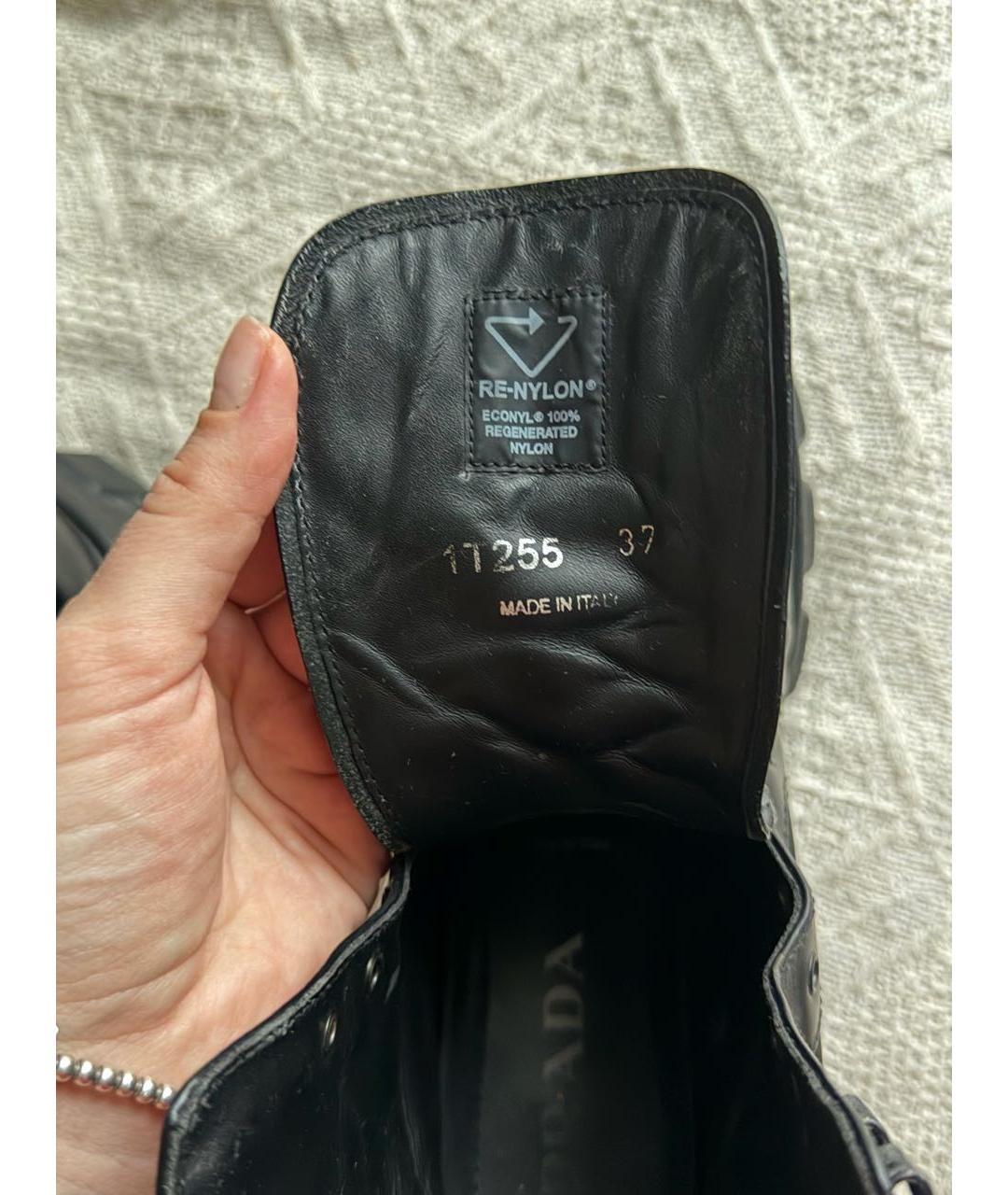 PRADA Черные кожаные полусапоги, фото 6