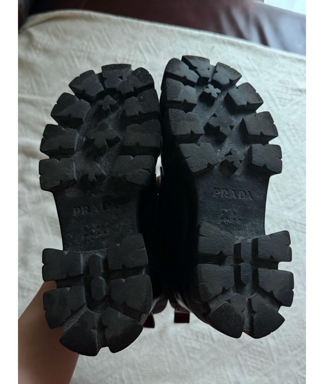 PRADA Черные кожаные полусапоги, фото 7