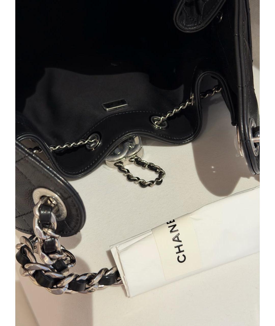 CHANEL Черная кожаная сумка через плечо, фото 4