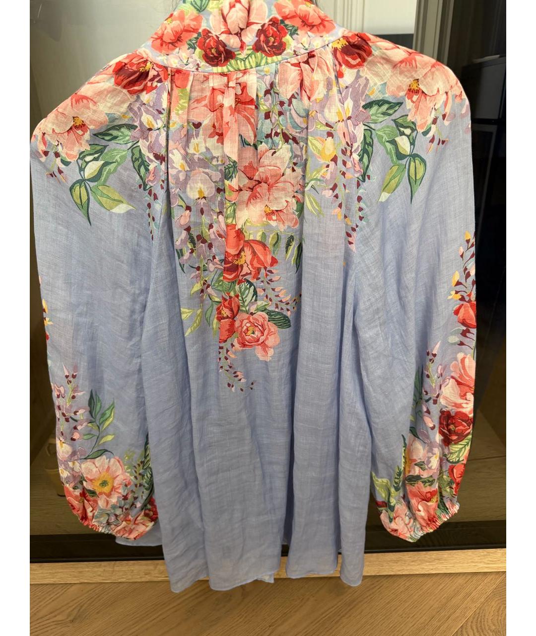 ZIMMERMANN Голубая хлопковая блузы, фото 2