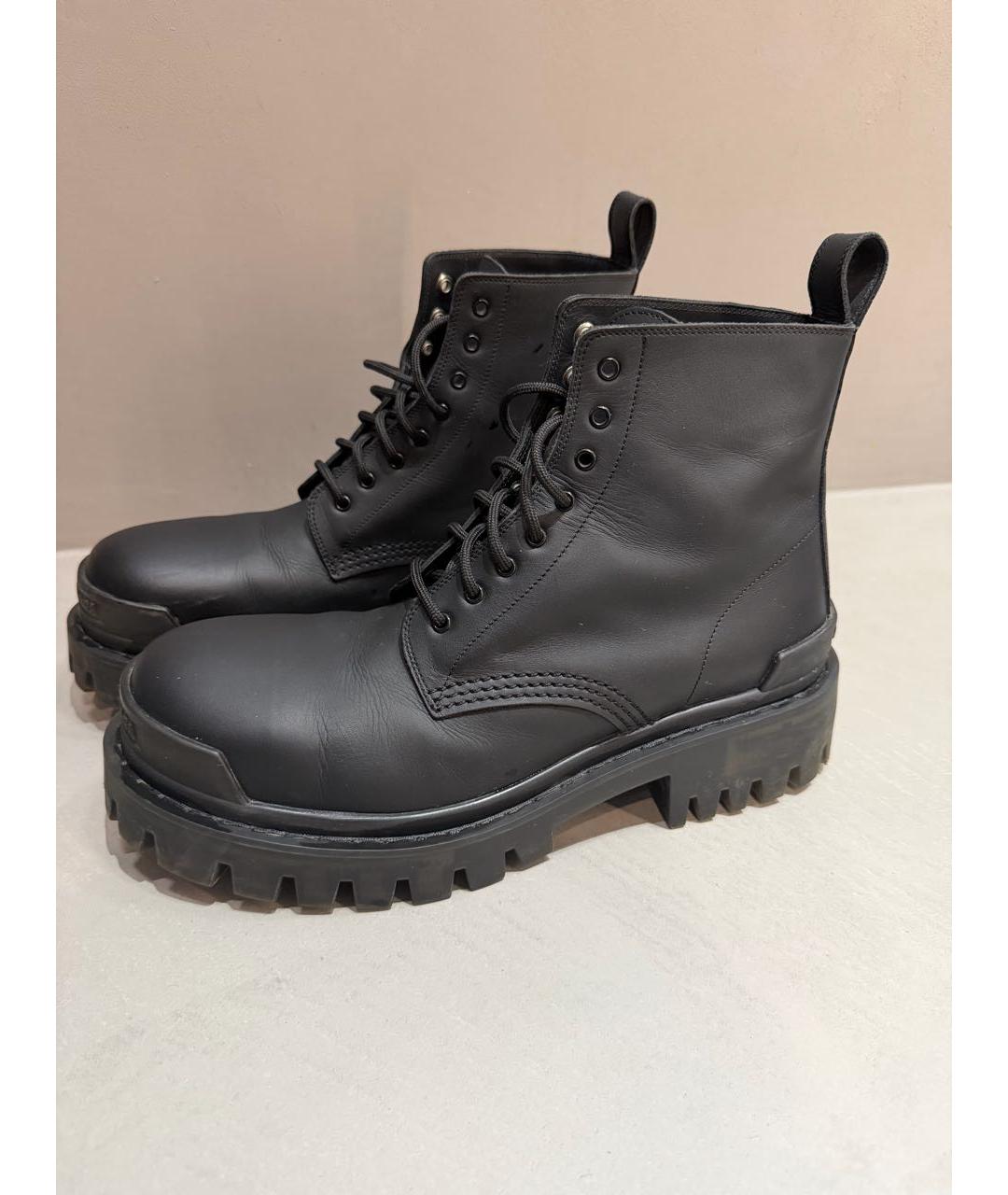 BALENCIAGA Черные ботинки из экзотической кожи, фото 2