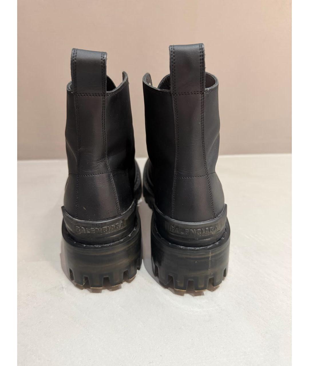 BALENCIAGA Черные ботинки из экзотической кожи, фото 3