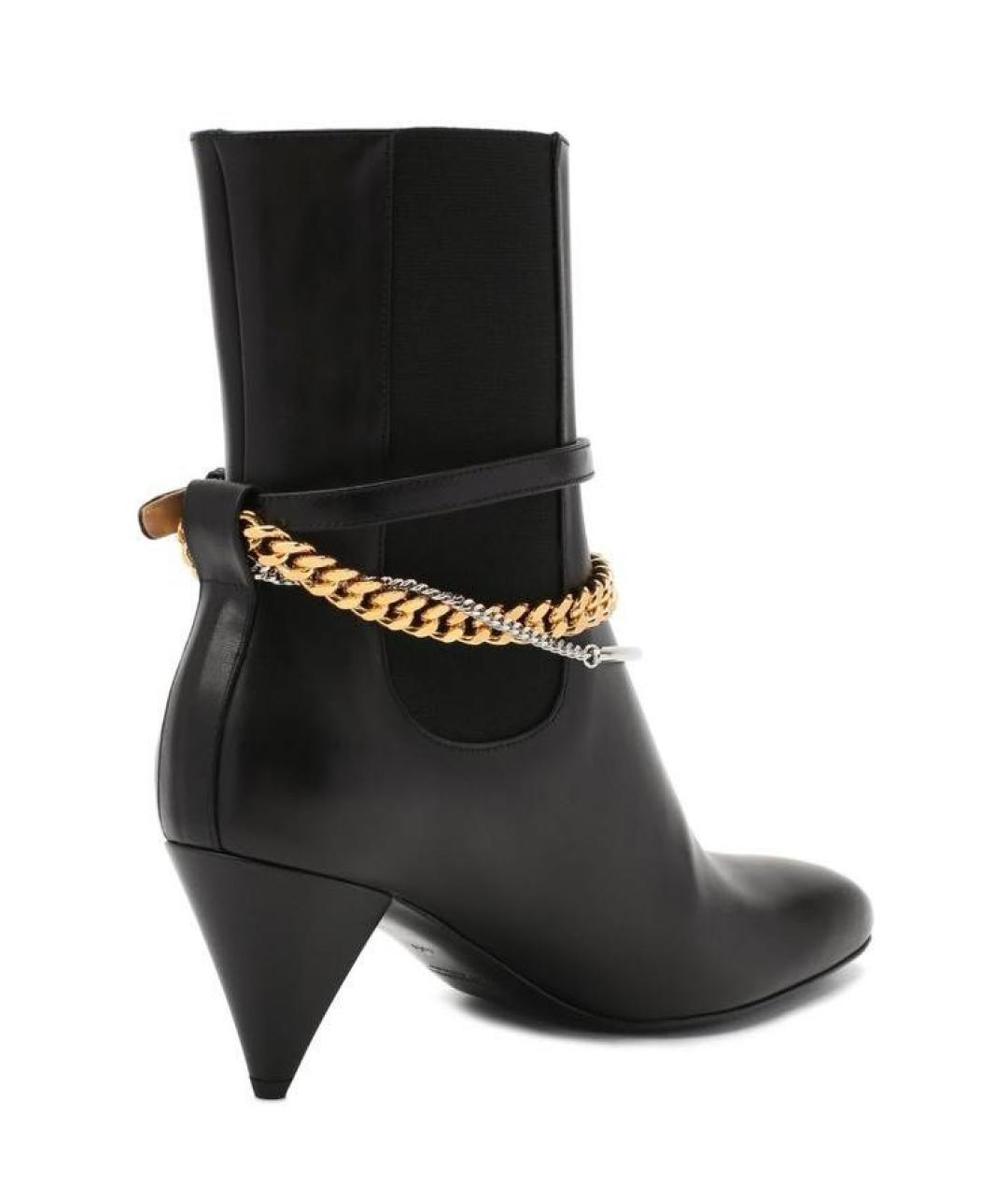 JIL SANDER Черные кожаные полусапоги, фото 5