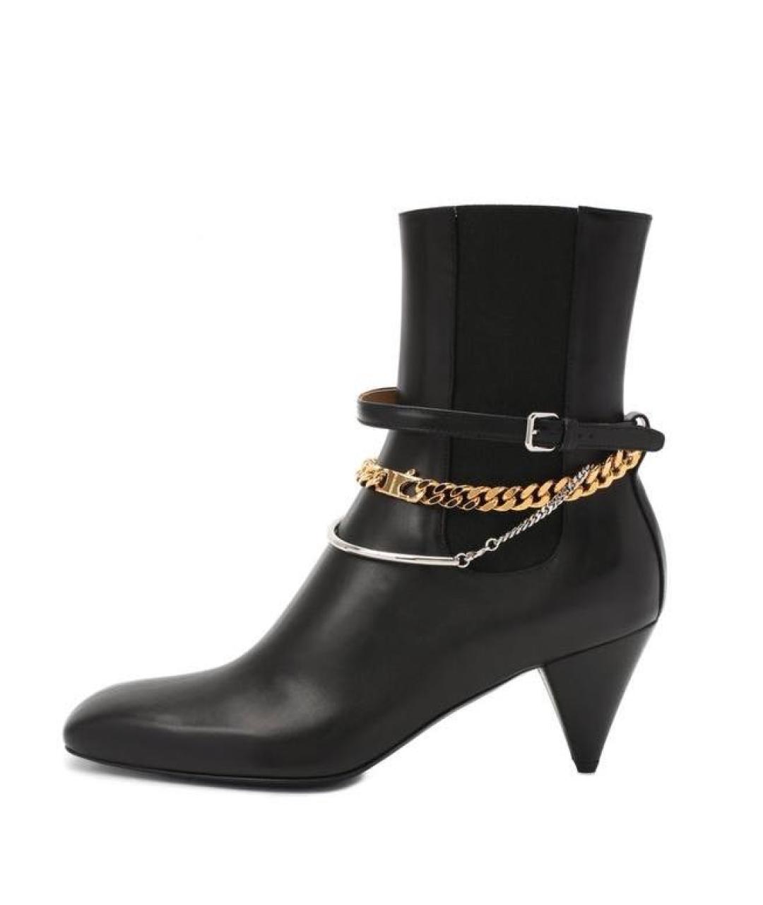 JIL SANDER Черные кожаные полусапоги, фото 7