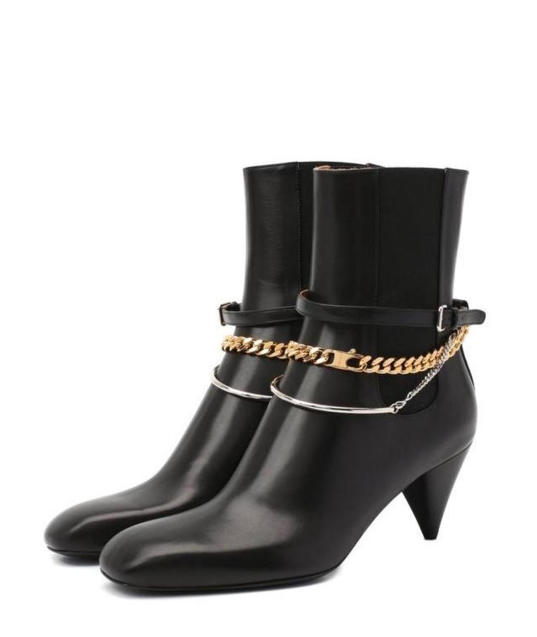 JIL SANDER Черные кожаные полусапоги, фото 6