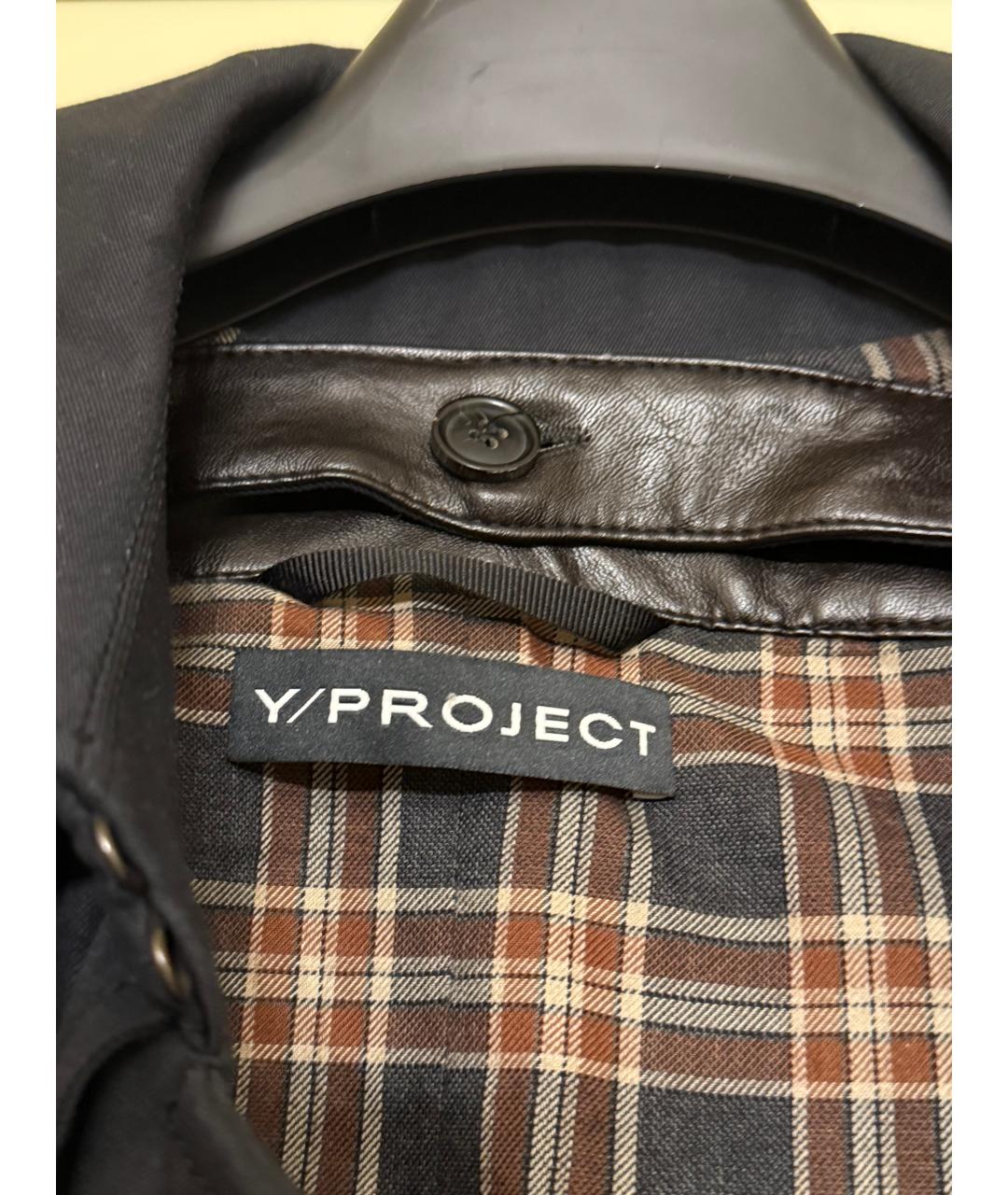 Y/PROJECT Темно-синее хлопковое пальто, фото 3