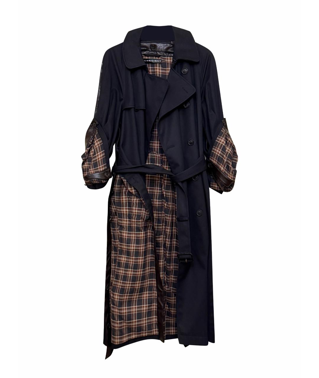 Y/PROJECT Темно-синее хлопковое пальто, фото 1