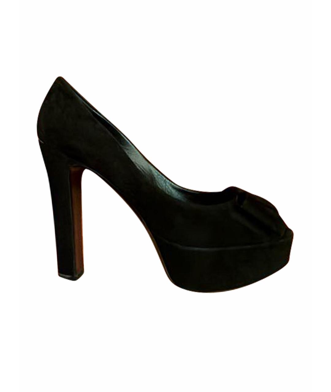 LOUIS VUITTON Черные замшевые туфли, фото 1